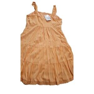 NWT Love Fire Yellow Sleeveless Square Neck Pullover Women's Top Tank Size XL